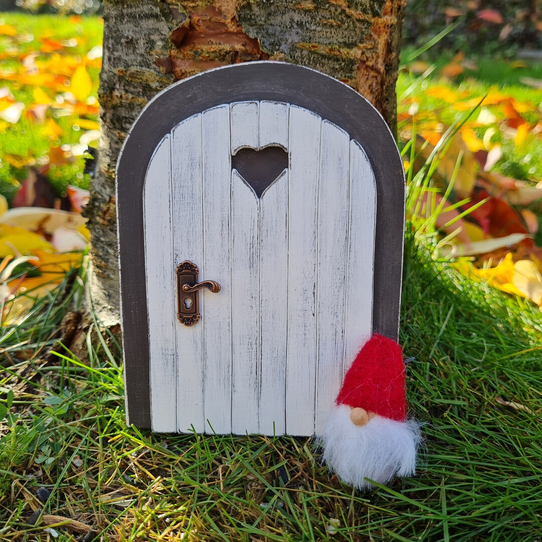 Wichteltüre schwarz/weiss 