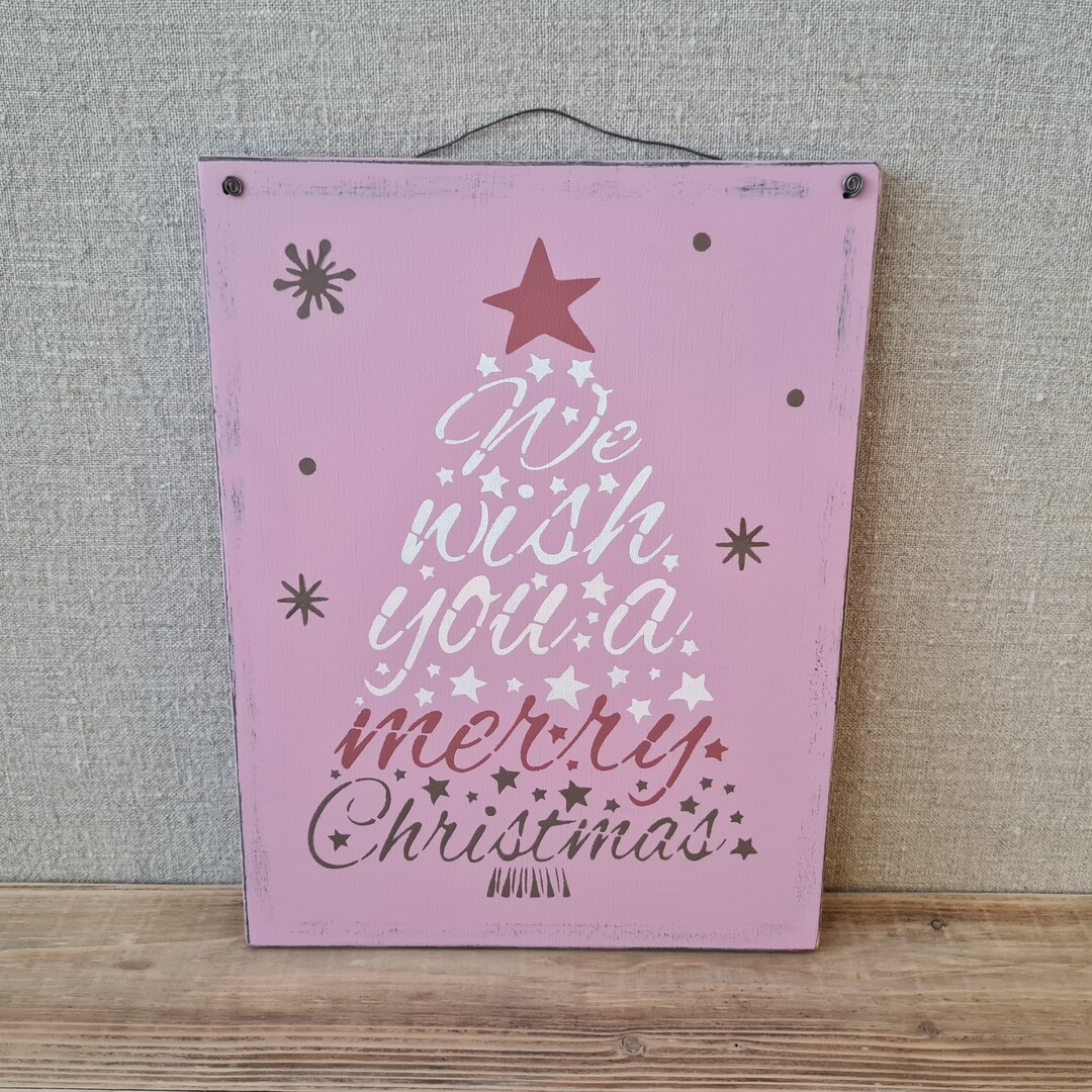 Holzschild "We wish you"