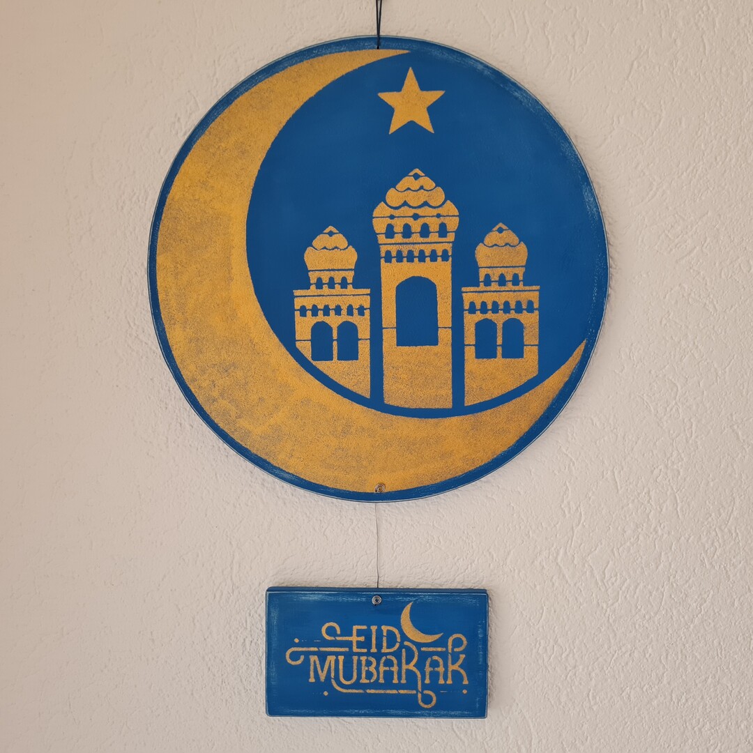 Türschild Eid Mubarak