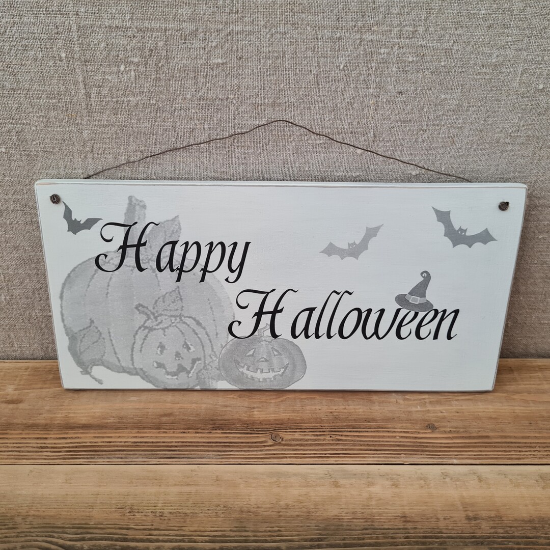 Holzschild "Halloween"