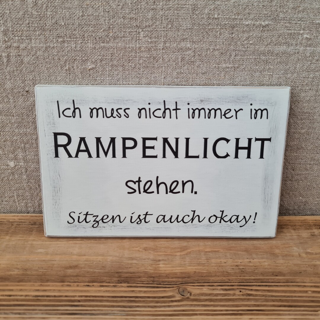 Holzschild "Rampenlicht" 
