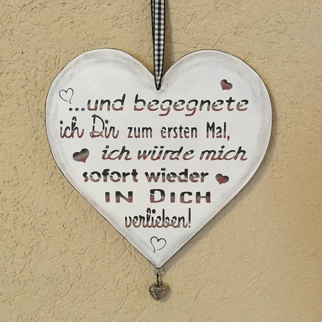 Holzherz "...und begegnete ich Dir zum ersten Mal" 